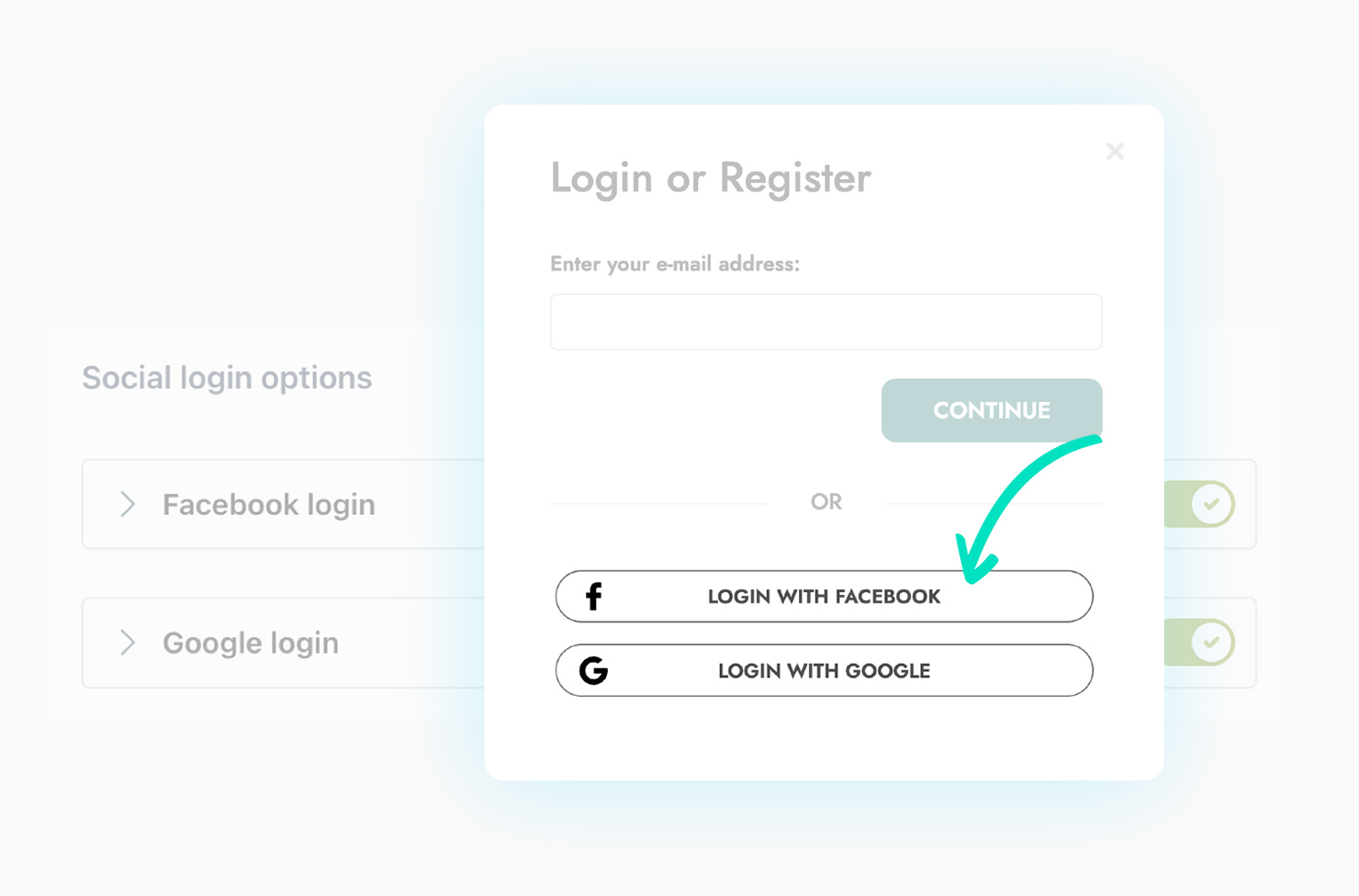 Login with Facebook and Google