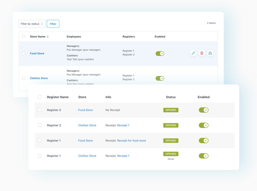 POS endless cash registers