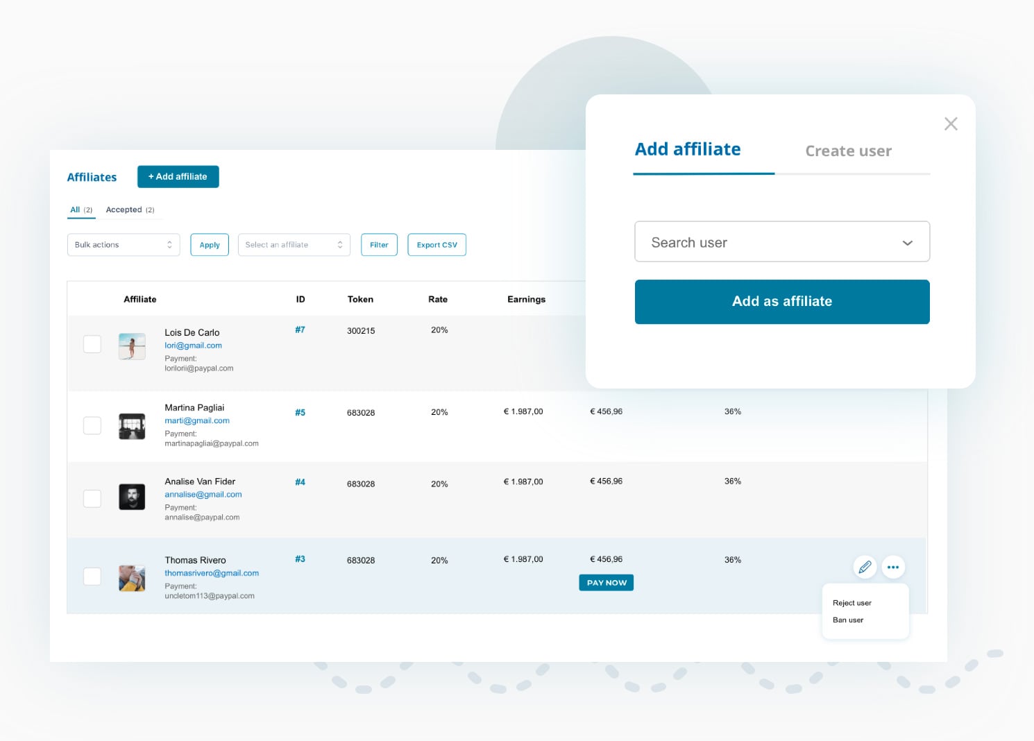 Monitor affiliates