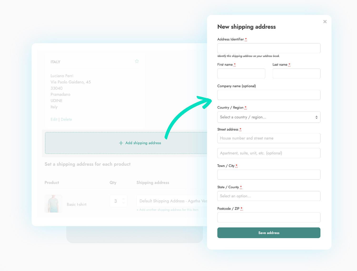 Add more shipping addresses