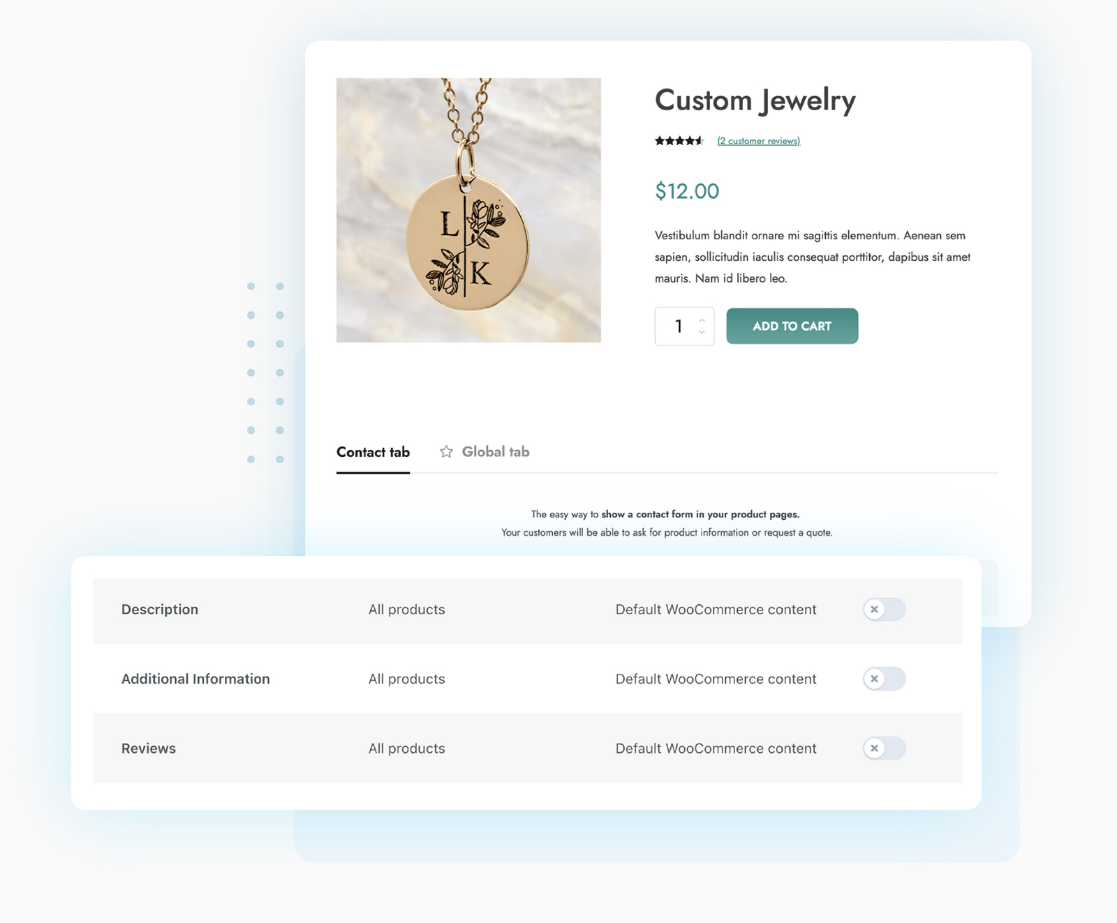 Disable WooCommerce tabs