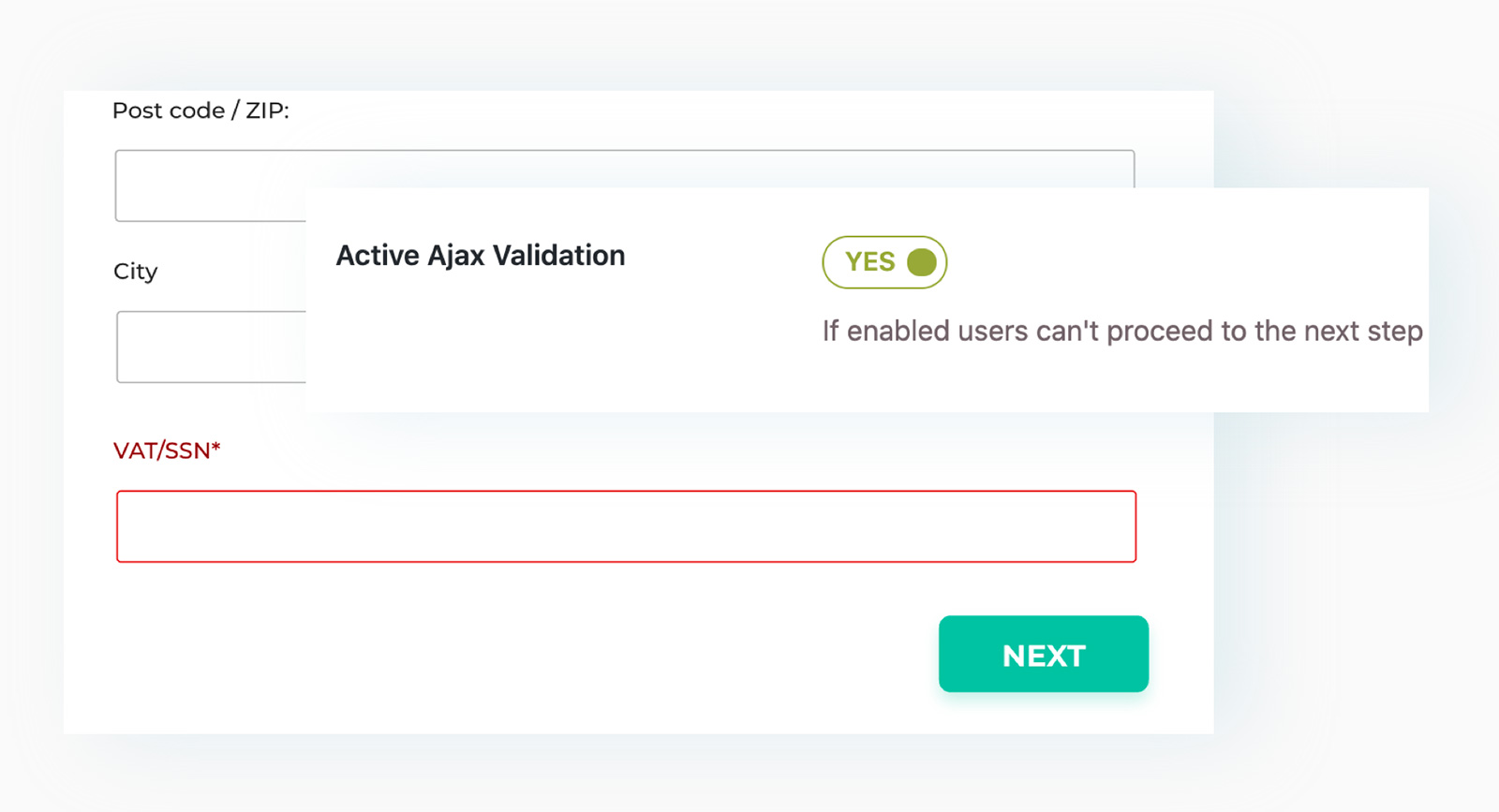 Multi Step Checkout AJAX validation