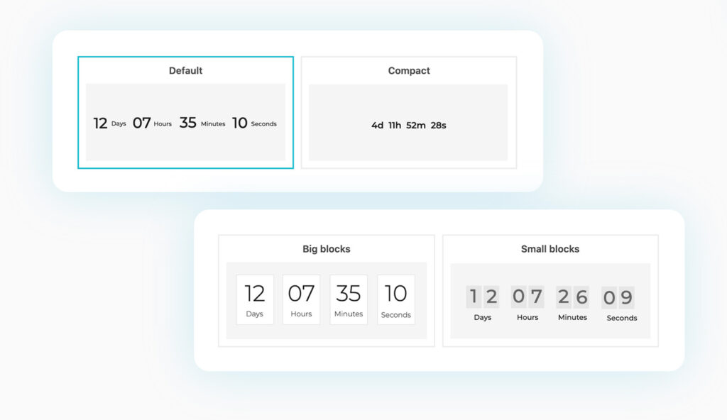 Auction countdown style