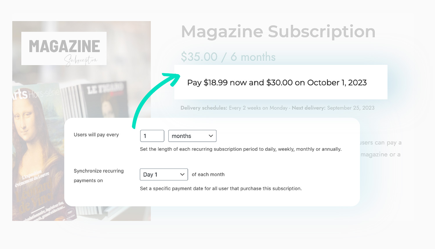 Subscription payment cycle