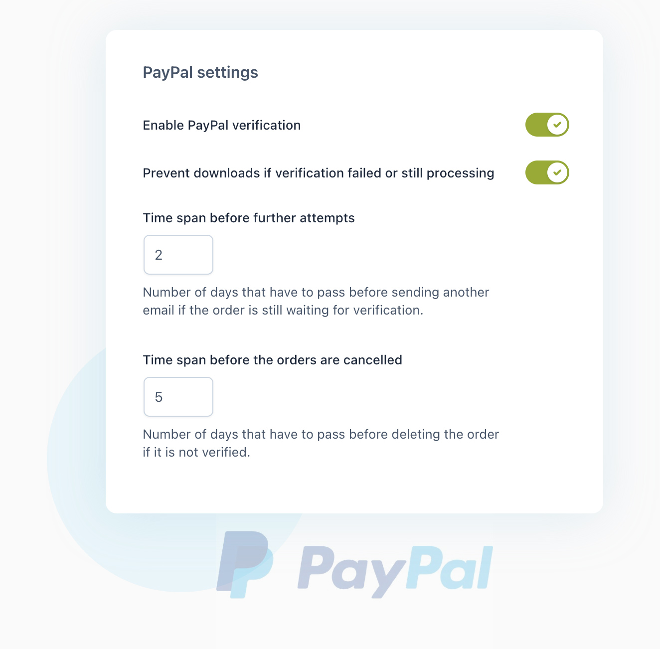 PayPal verification