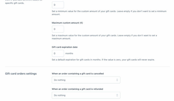 General settings (2/2)