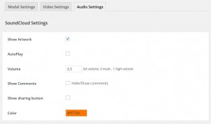 Audio settings