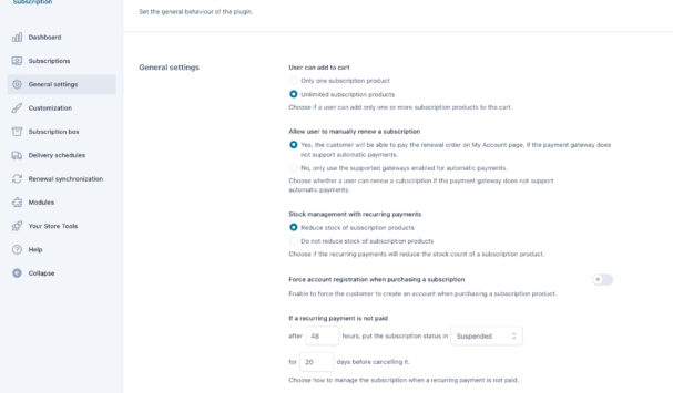 General settings (1/2)