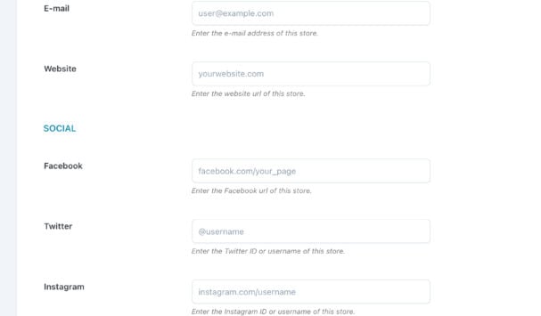 Store creation (2/4) - Contact info