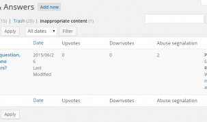 "Inappropriate content" section
