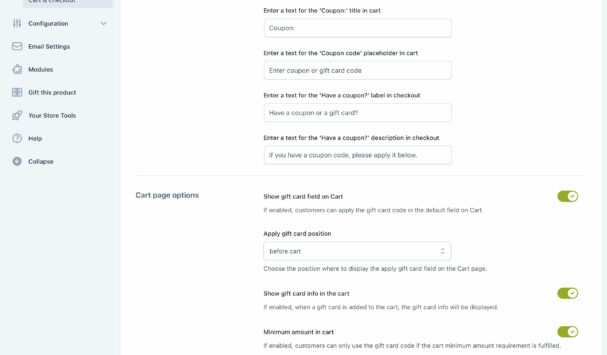 Cart and checkout (1/2)