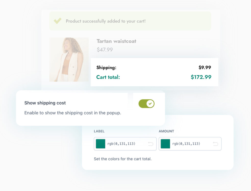 Customize totals section