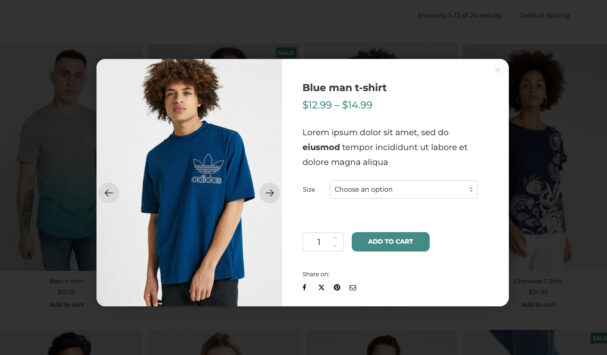 Quick view - modal window