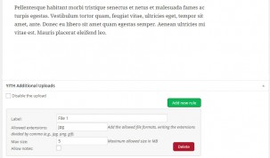 Upload rules - Product detail page
