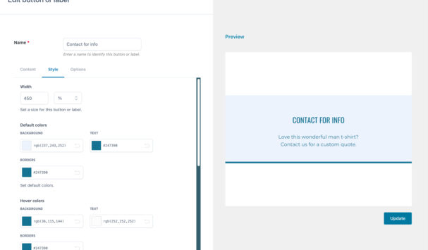 Buttons builder (2/3) - Style