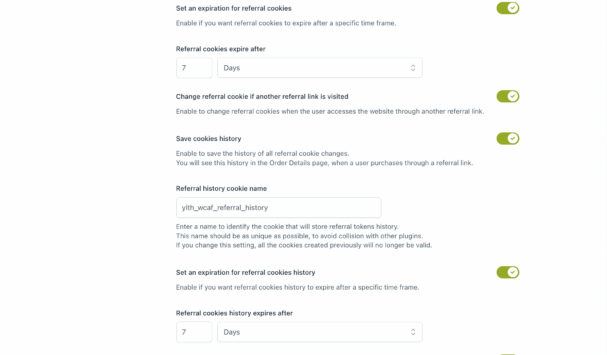 General options (2/3) - Cookies