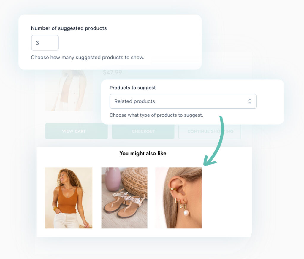 Show upsell and related products