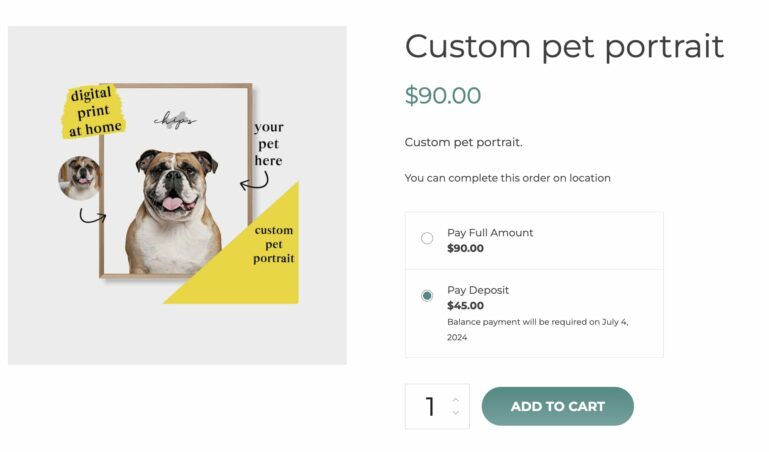 Product with optional deposit