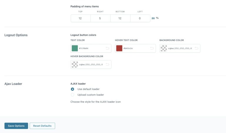Settings - Style 2/2