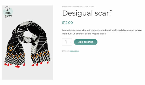 Badge on product page