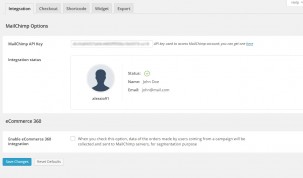 Integration with Mailchimp Account