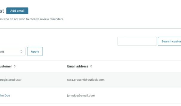 Review reminder module - Blocklist