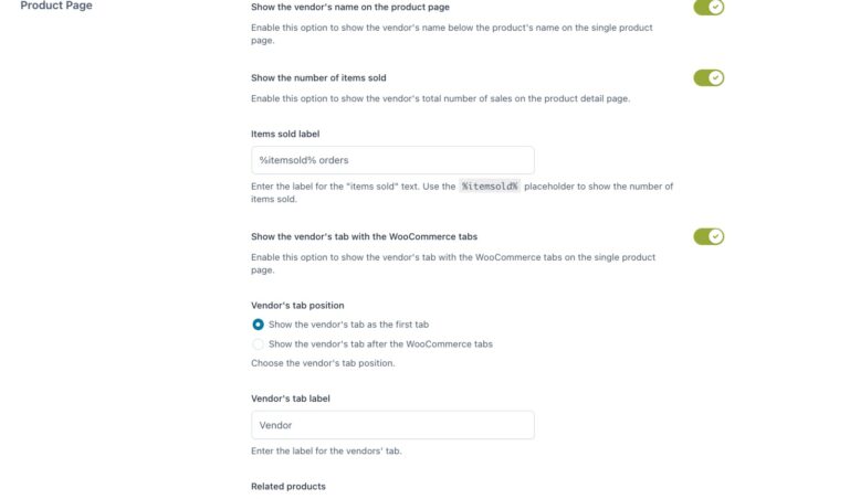 Store & Product pages - Product page