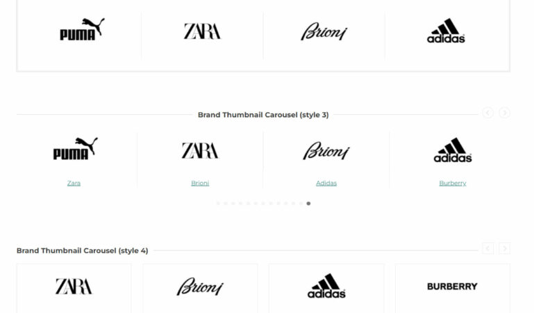 Brand thumbnails carousel shortcode