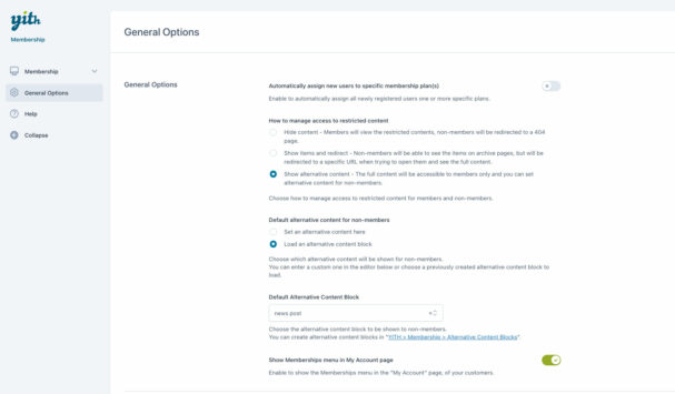 General options (1/2)