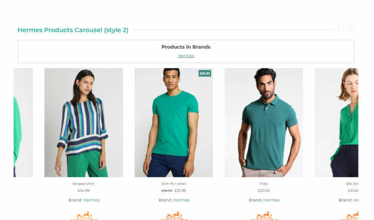 Product slider shortcode
