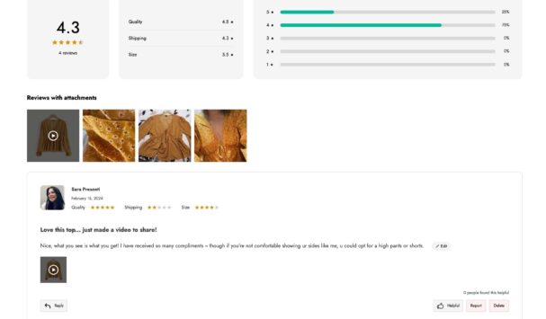 Review with attachments