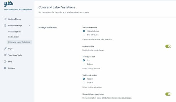 Color and Label Variations