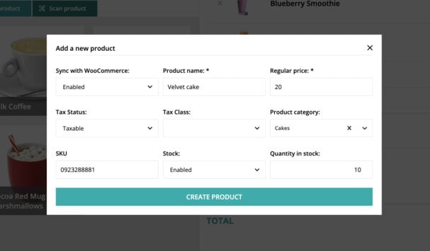 Add new product from POS