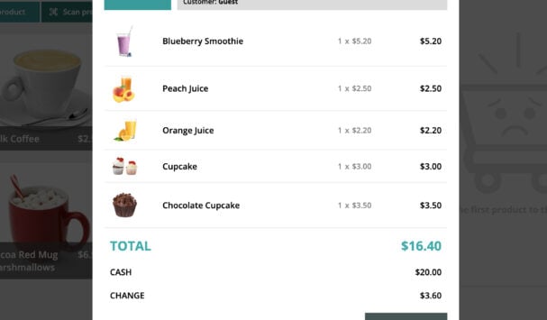 Order summary - print receipt or gift receipt