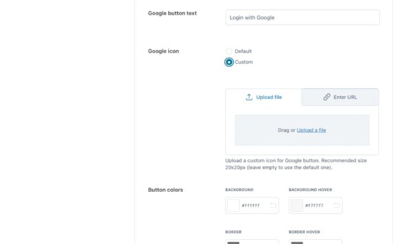 Social login options