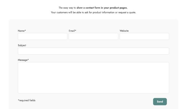Contact form tab