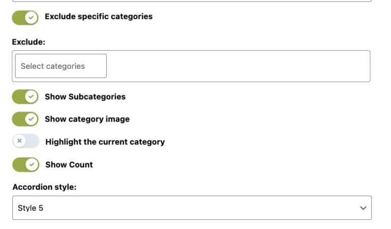 Wiget - WooCommerce category
