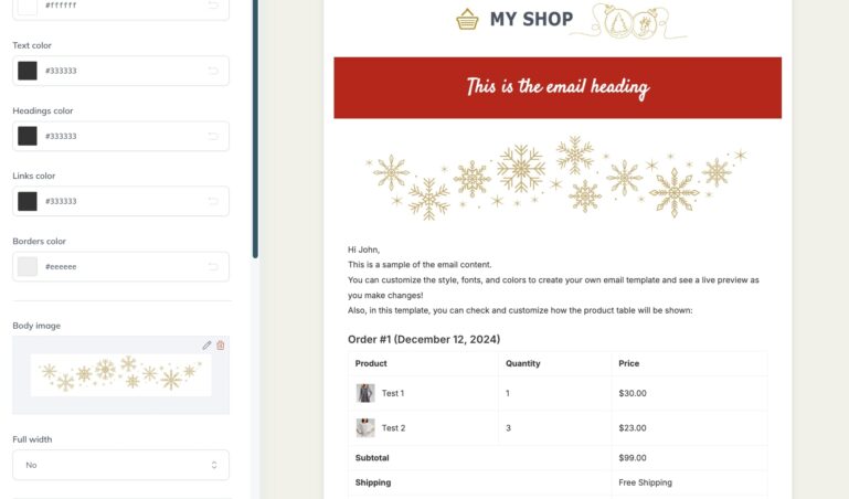 Template builder - Body