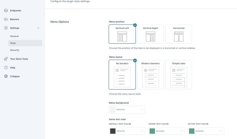 Settings - Style 1/2