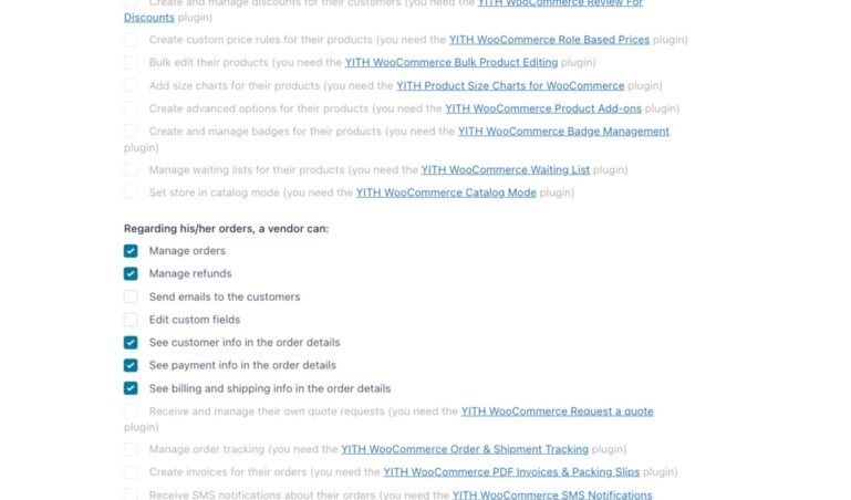 Vendors permissions 2/2