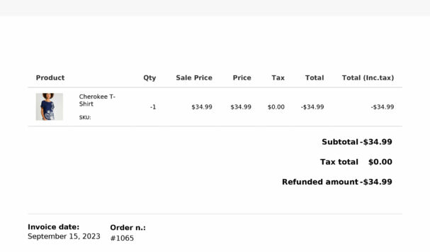 Credit note template