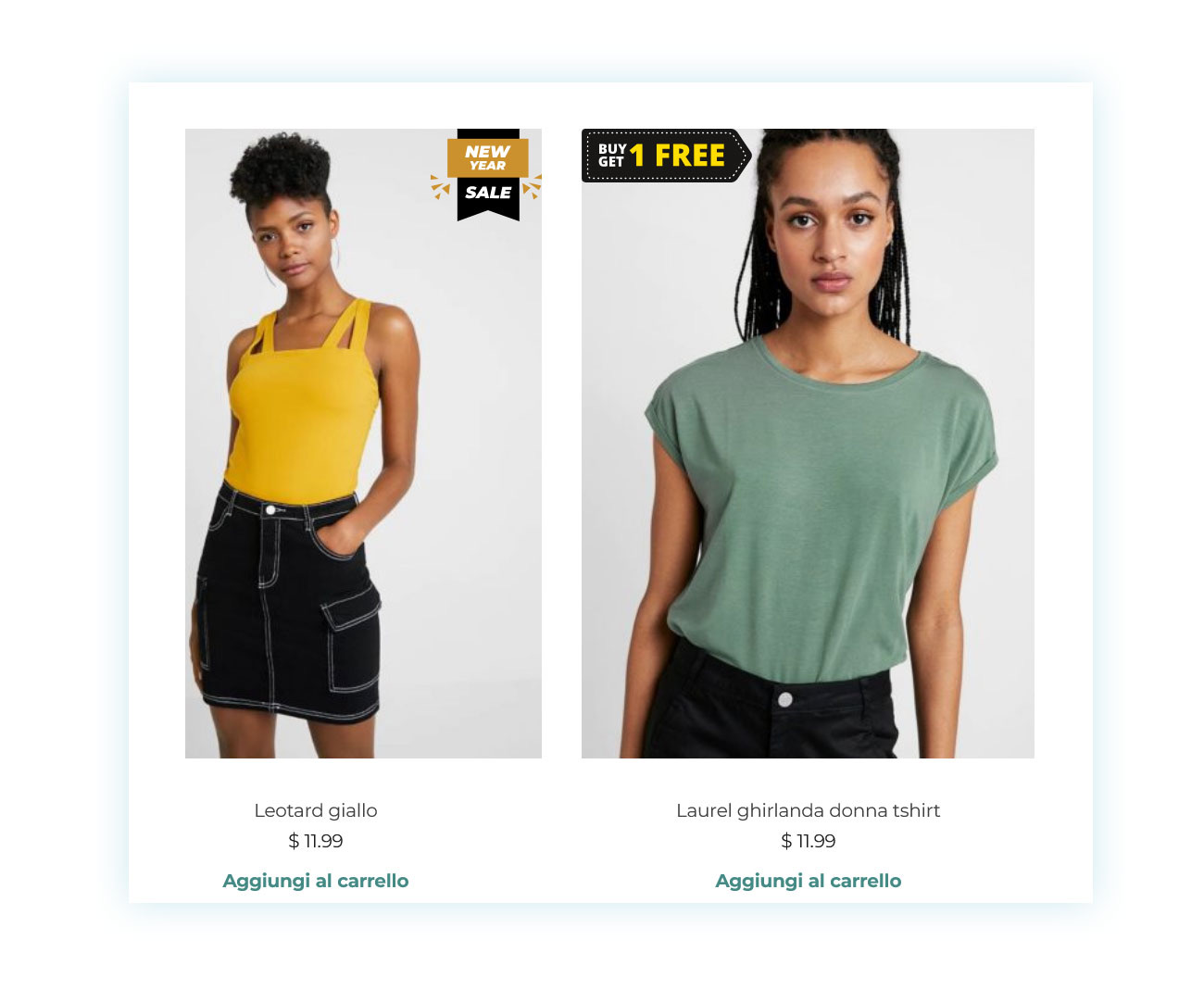 Esempio promozione di tipo BOGO con Badge