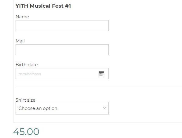 Event ticket form