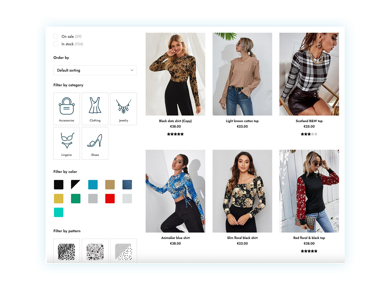 Filter system for your online store