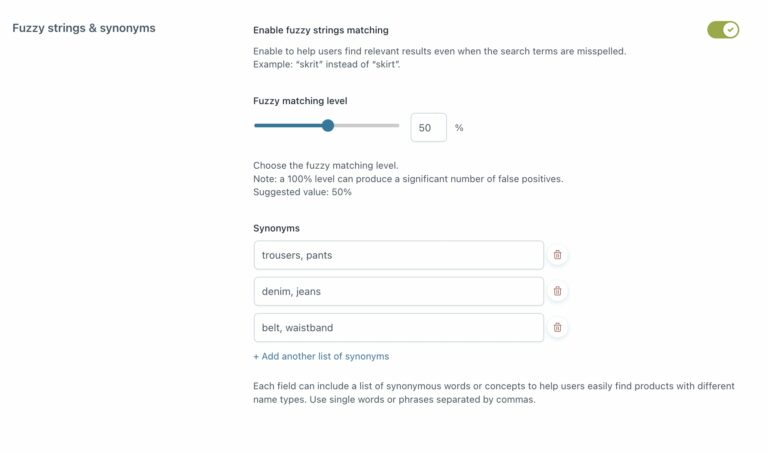 Fuzzy strings & synonyms