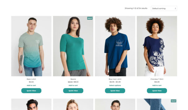 Quick view text button below "Add to Cart"