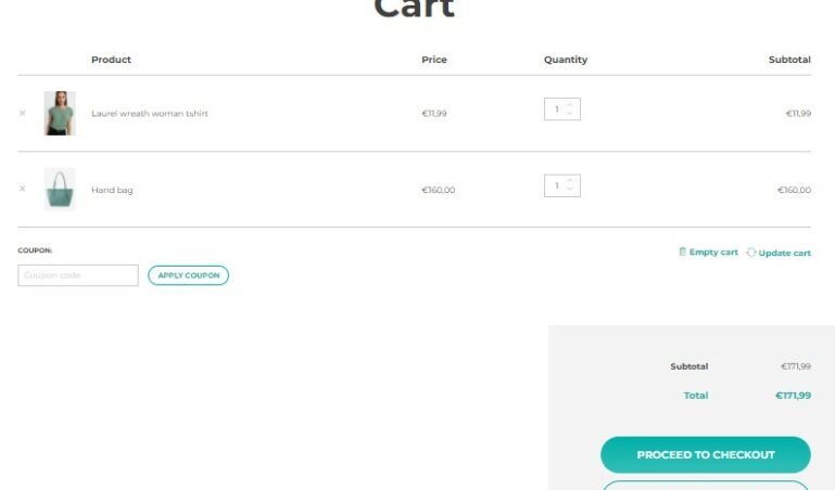 Quote option on Cart page
