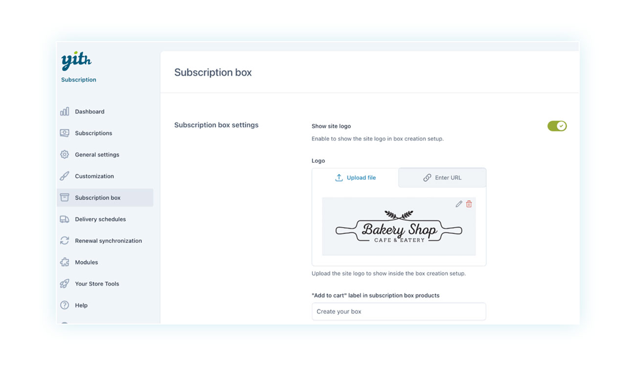 “Subscription Box” section