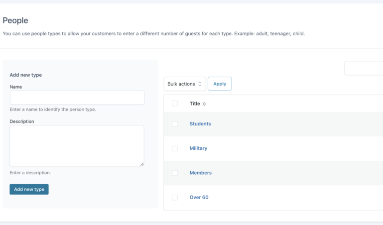 Configuration - People