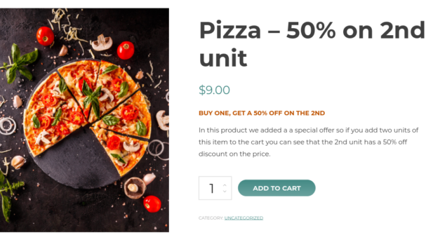 50% on second unit discount